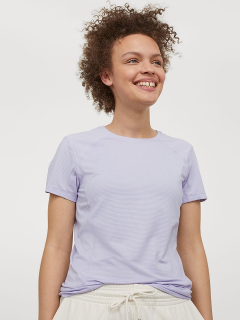 

H&M Women Purple Solid Sports Top
