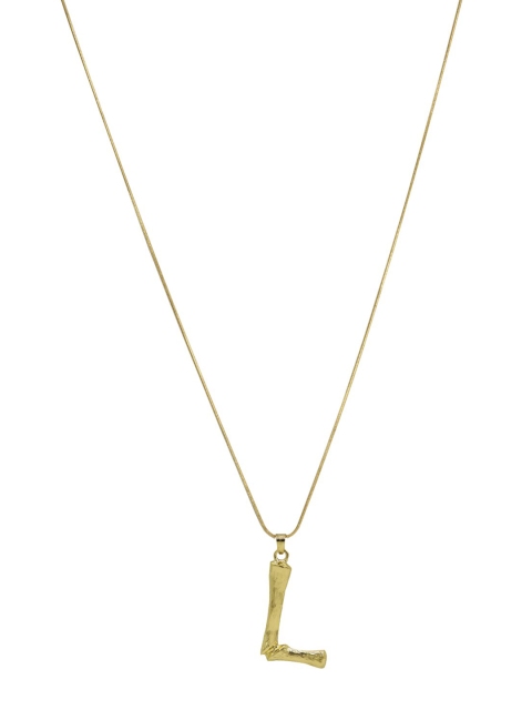 

JOKER & WITCH Gold-Plated L Initial Shaped Pendent With Chain