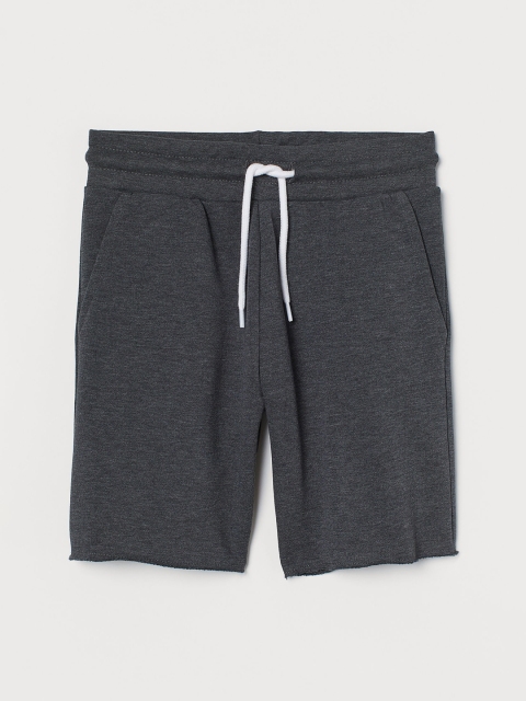 

H&M Boys Grey Solid Sweatshirt Shorts