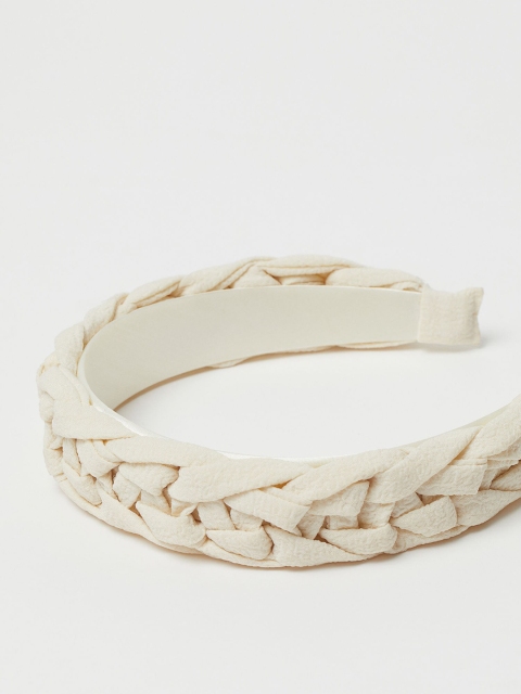 

H&M Women Cream Coloured Braided Alice Hair Band