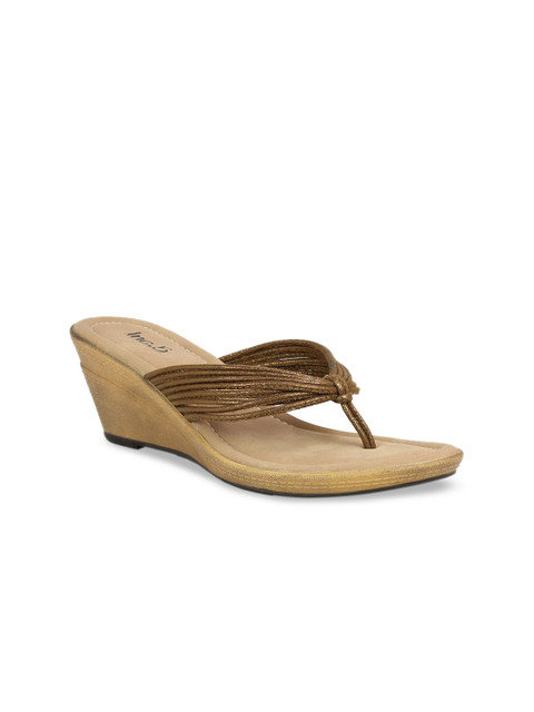 

Inc 5 Women Gold-Toned Woven Design Sandals