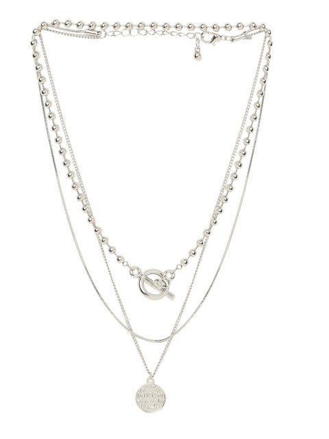 

20Dresses Silver-Toned Follow The Silver Line Layered Necklace