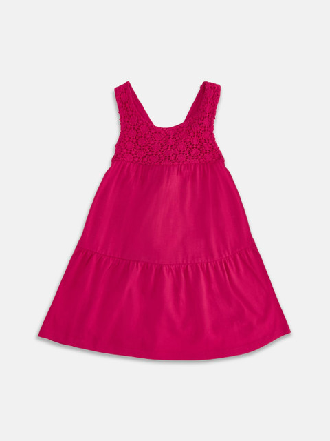 

Pantaloons Baby Girls Red Solid A-Line Dress