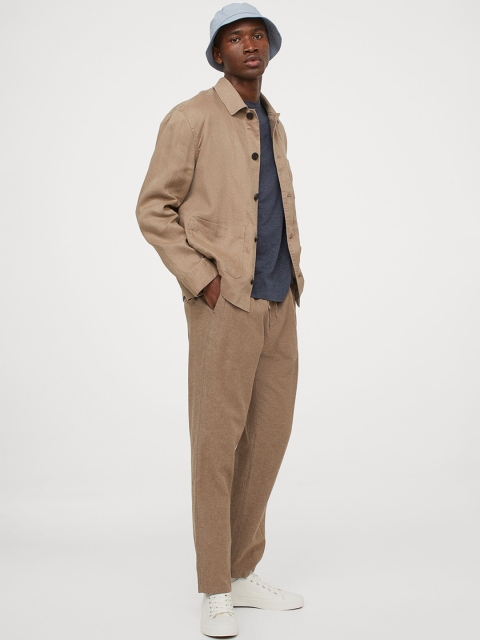 

H&M Men Beige Relaxed Fit Trousers