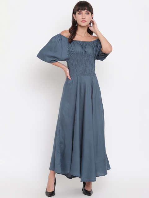 

Aawari Women Grey Solid Maxi Dress