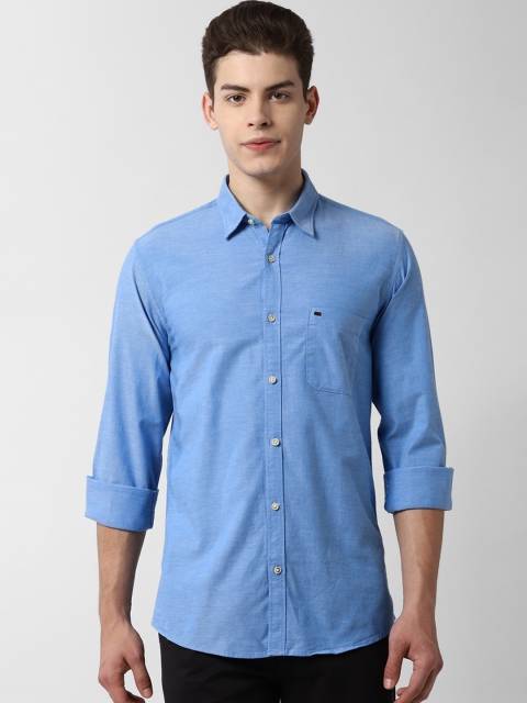 

Peter England Casuals Men Blue Slim Fit Solid Casual Shirt