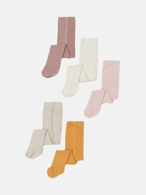

H&M Kids 5-Pack Fine-Knit Tights, White