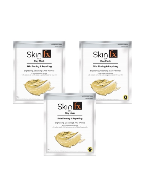 

Skin Fx Set of 3 Skin Firming & Repairing Clay Masks, White