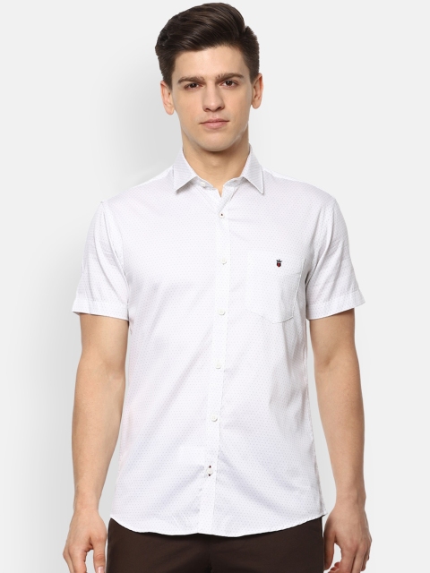 

Louis Philippe Sport Men White Slim Fit Printed Cotton Casual Shirt