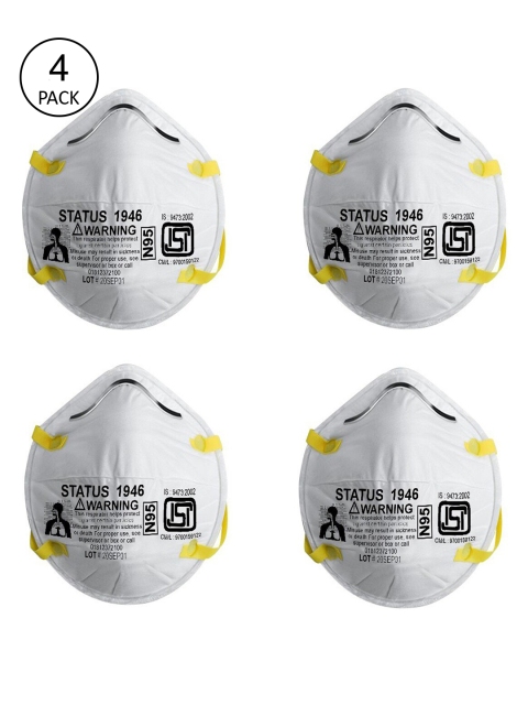 

Status Unisex Pack Of 4 White 5-Ply Reusable KN95 Masks