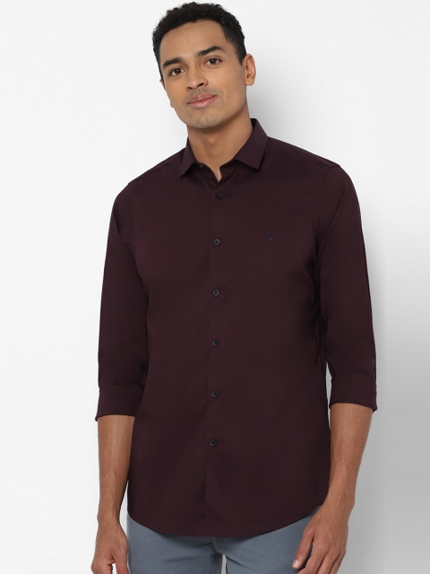 

Allen Solly Men Maroon Slim Fit Solid Casual Shirt