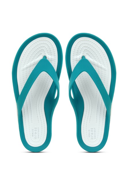 

Crocs Women Green & White Solid Thong Flip-Flops