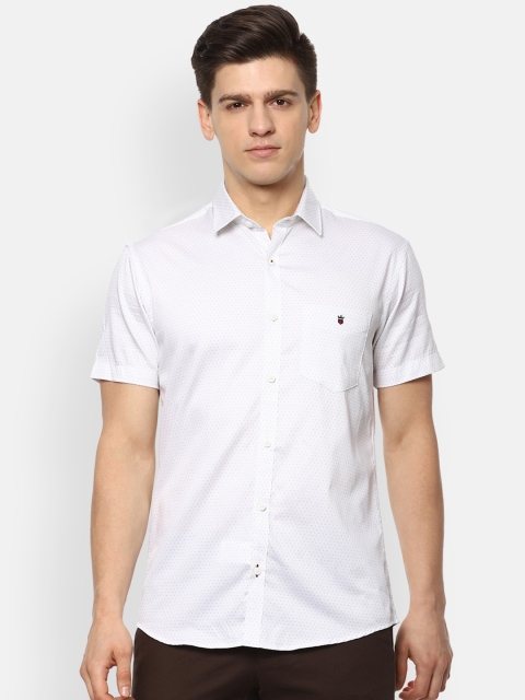 

Louis Philippe Sport Men White Slim Fit Printed Cotton Casual Shirt