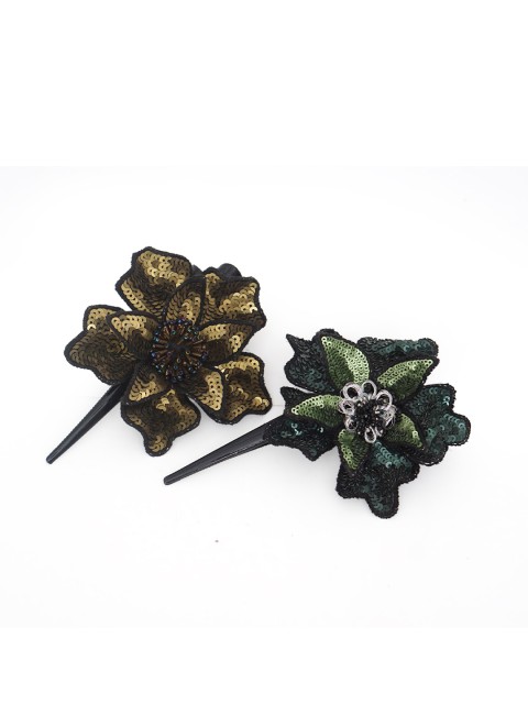 

Diwaah Set of 2 Multicoloured Embellished Alligator Hair Clip, Multi