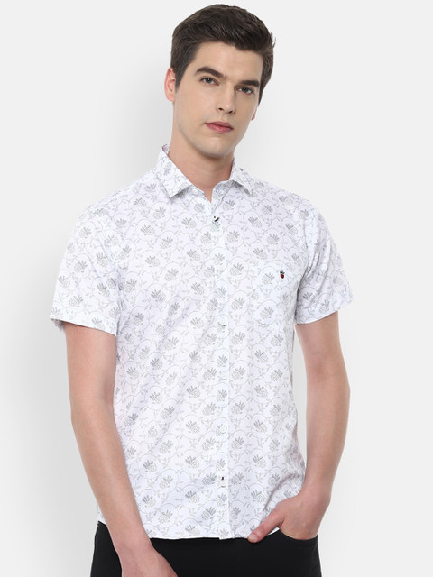 

Louis Philippe Sport Men White Slim Fit Printed Casual Shirt