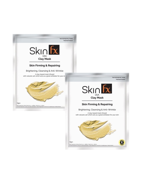 

Skin Fx Set of 2 Skin Firming & Repairing Clay Masks, White