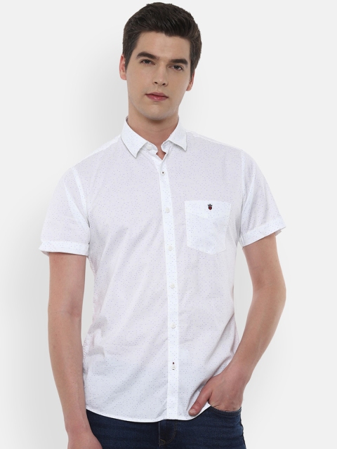 

Louis Philippe Sport Men White Slim Fit Printed Cotton Casual Shirt