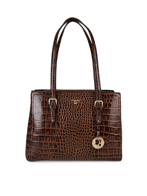 

Da Milano Brown Textured Shoulder Bag