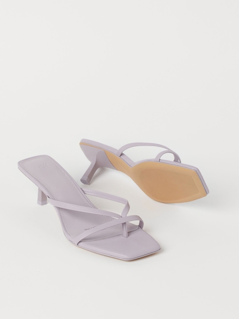 

H&M Women Purple Solid Sandals