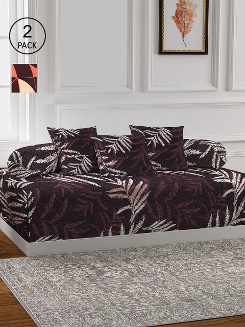 

KLOTTHE Set Of 2 Printed Cotton Diwan Set, Multi