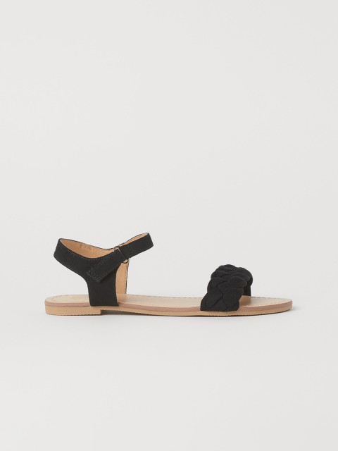 

H&M Girls Black Braided Sandals