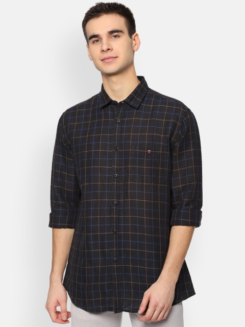 

Louis Philippe Jeans Men Black Slim Fit Checked Casual Shirt