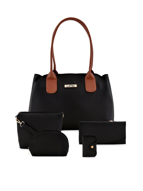 

LaFille Set of 5 Black Solid Bags