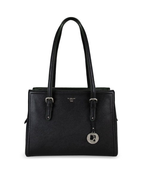 

Da Milano Black Textured Shoulder Bag