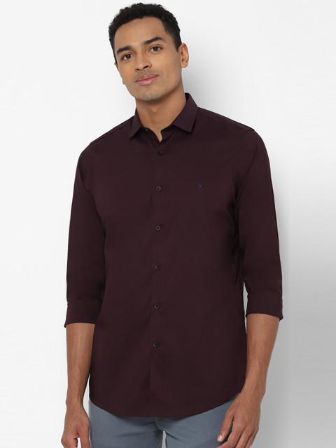 

Allen Solly Men Maroon Slim Fit Solid Casual Shirt