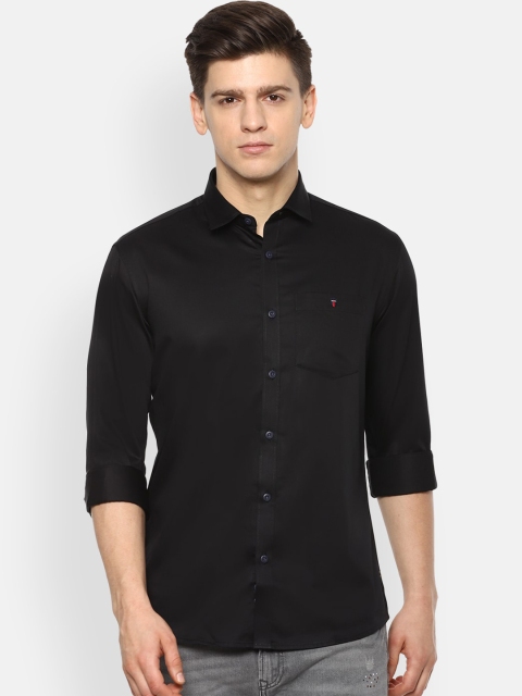 

Louis Philippe Jeans Men Black Slim Fit Solid Casual Shirt