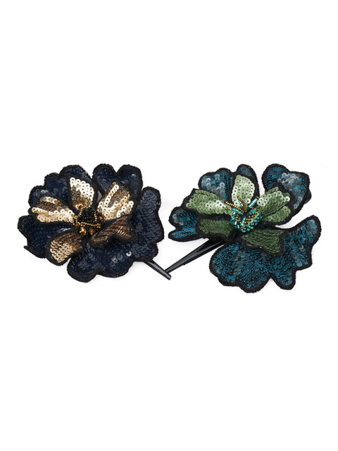 

Diwaah Black & Blue Set of 2 Alligator Hair Clip