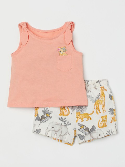 

H&M Girls 2-Piece Printed Set, White