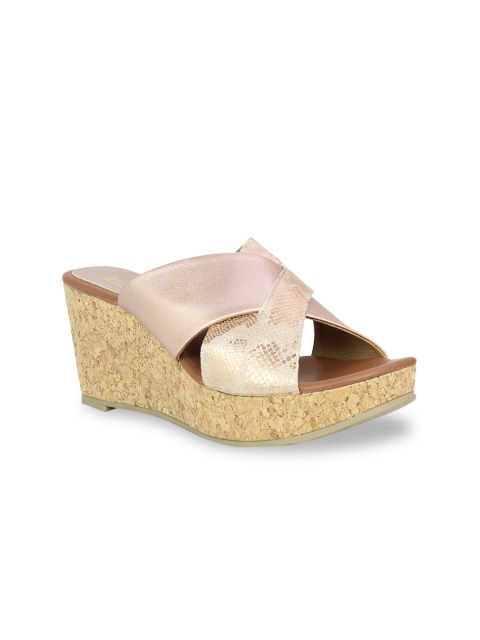 

Inc 5 Women Rose Gold Printed Wedge Heels