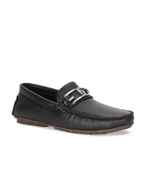 

Bruno Manetti Men Black Textured Loafers