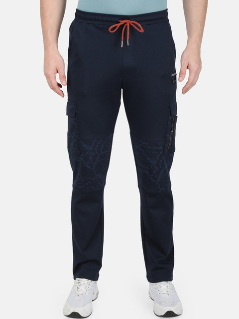 

Monte Carlo Men Navy Blue Solid Slim-Fit Track Pants