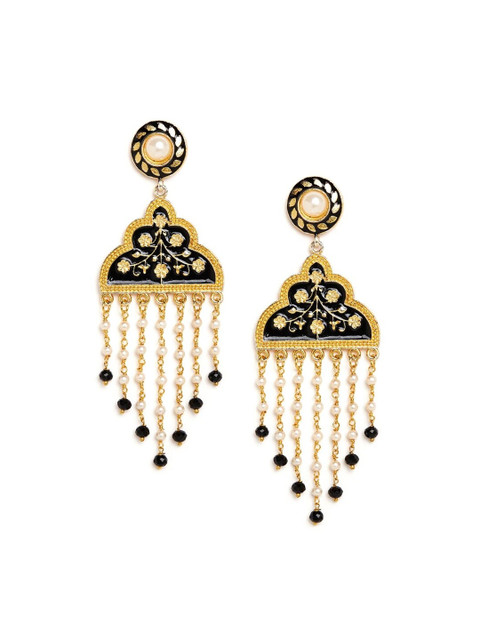 

PANASH Gold-Toned Classic Meenakari Classic Drop Earrings