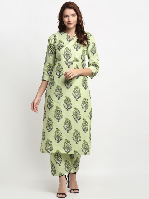 

KALINI Women Green Printed Kurta with Palazzos