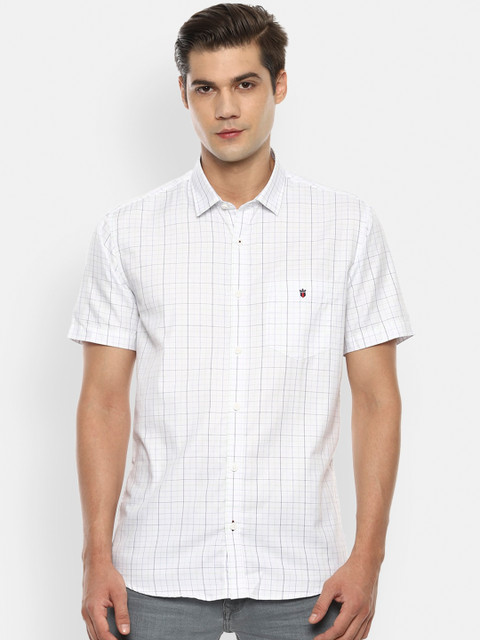 

Louis Philippe Sport Men White Slim Fit Checked Cotton Casual Shirt
