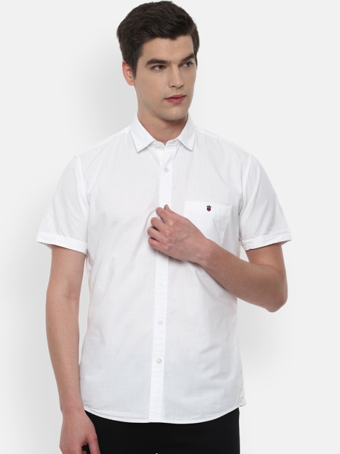 

Louis Philippe Jeans Men White Slim Fit Solid Casual Shirt