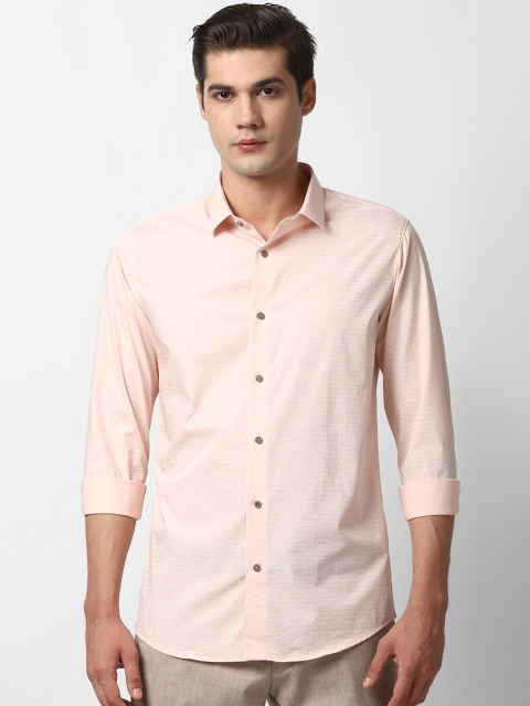 

Louis Philippe Sport Men Peach-Coloured Slim Fit Solid Pure Cotton Casual Shirt