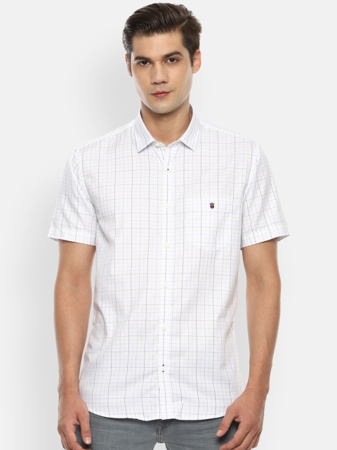 

Louis Philippe Sport Men White Slim Fit Checked Cotton Casual Shirt