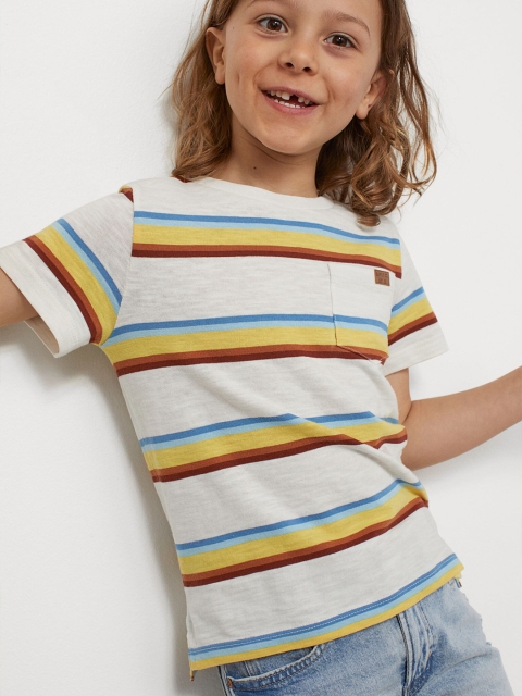 

H&M Boys 2-Pack Pocket-Detail T-shirt, White