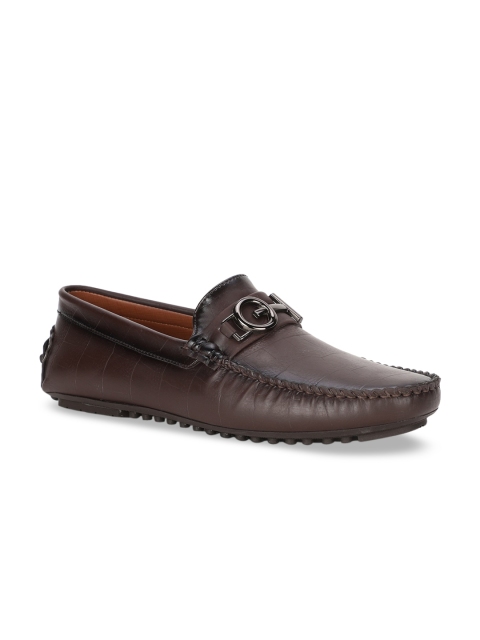

Bruno Manetti Men Brown Textured Loafers