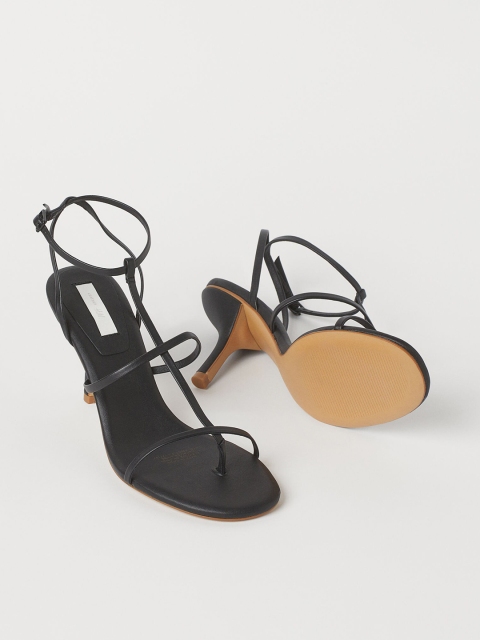 

H&M Women Black Leather Sandals