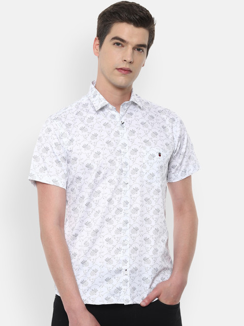

Louis Philippe Sport Men White Slim Fit Printed Cotton Casual Shirt