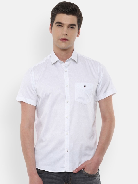 

Louis Philippe Sport Men White Slim Fit Printed Cotton Casual Shirt