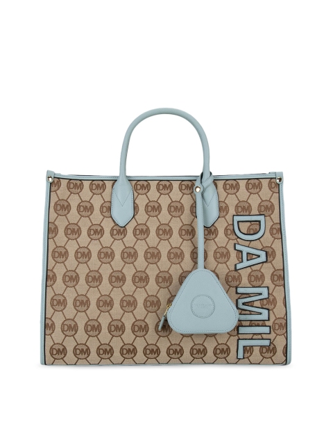 

Da Milano Blue Printed Tote Bag