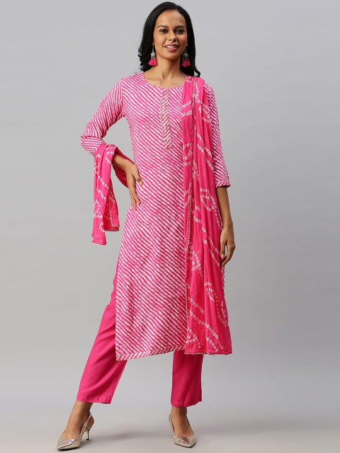

Soch Women Purple Cotton Printed Chudidar Set