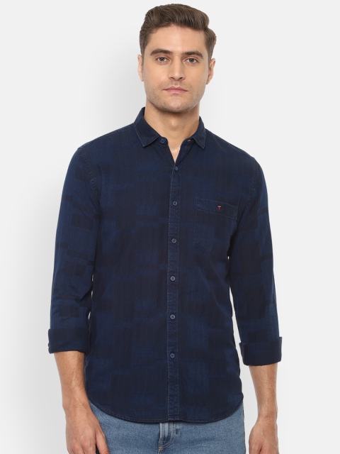 

Louis Philippe Jeans Men Navy Blue Slim Fit Solid Casual Shirt