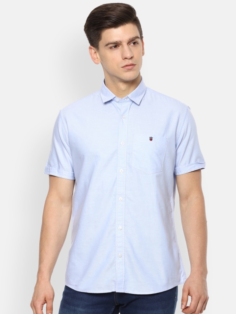 

Louis Philippe Jeans Men Blue Slim Fit Solid Casual Shirt